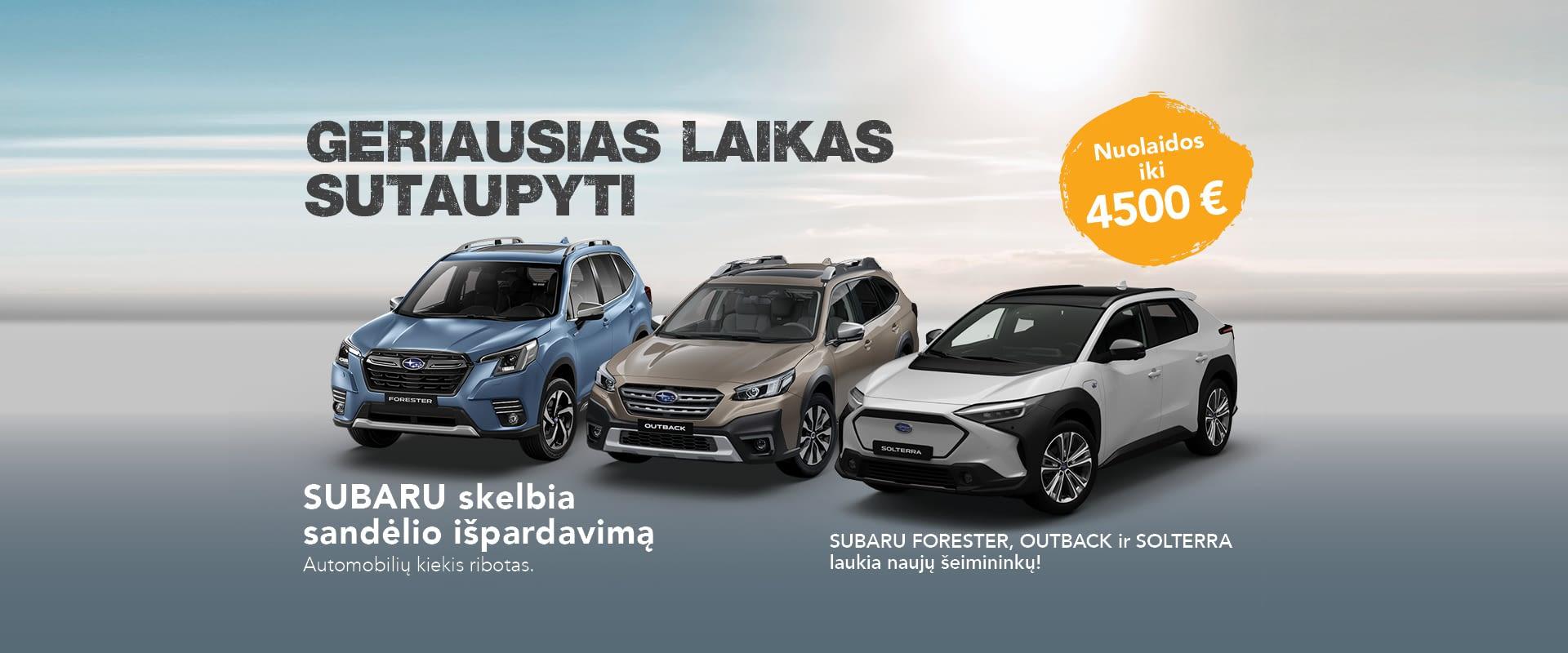 Subaru skelbia sandėlio išpardavimą