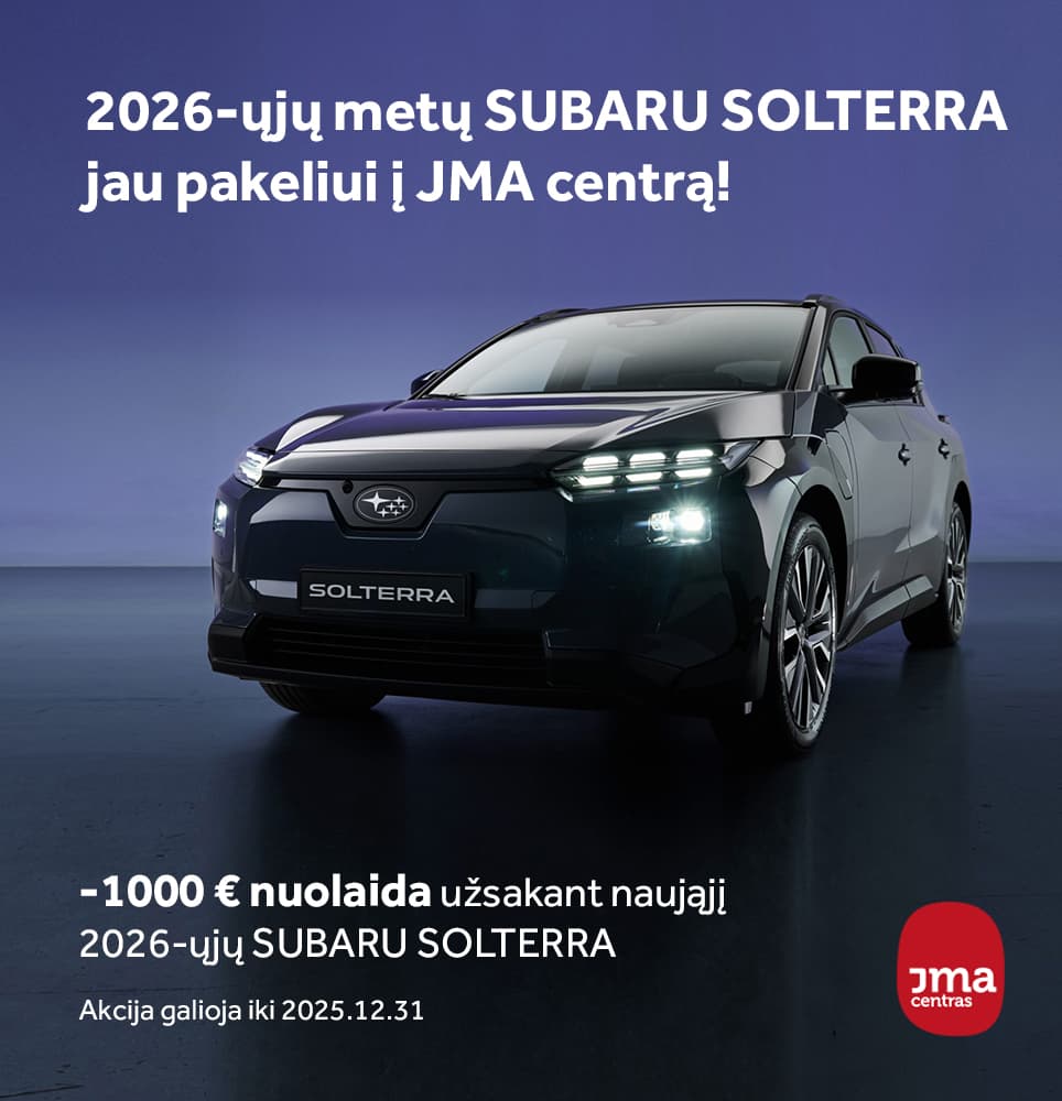 Išankstinis SUBARU SOLTERRA pasiūlymas tiems, kurie renkasi pirmieji